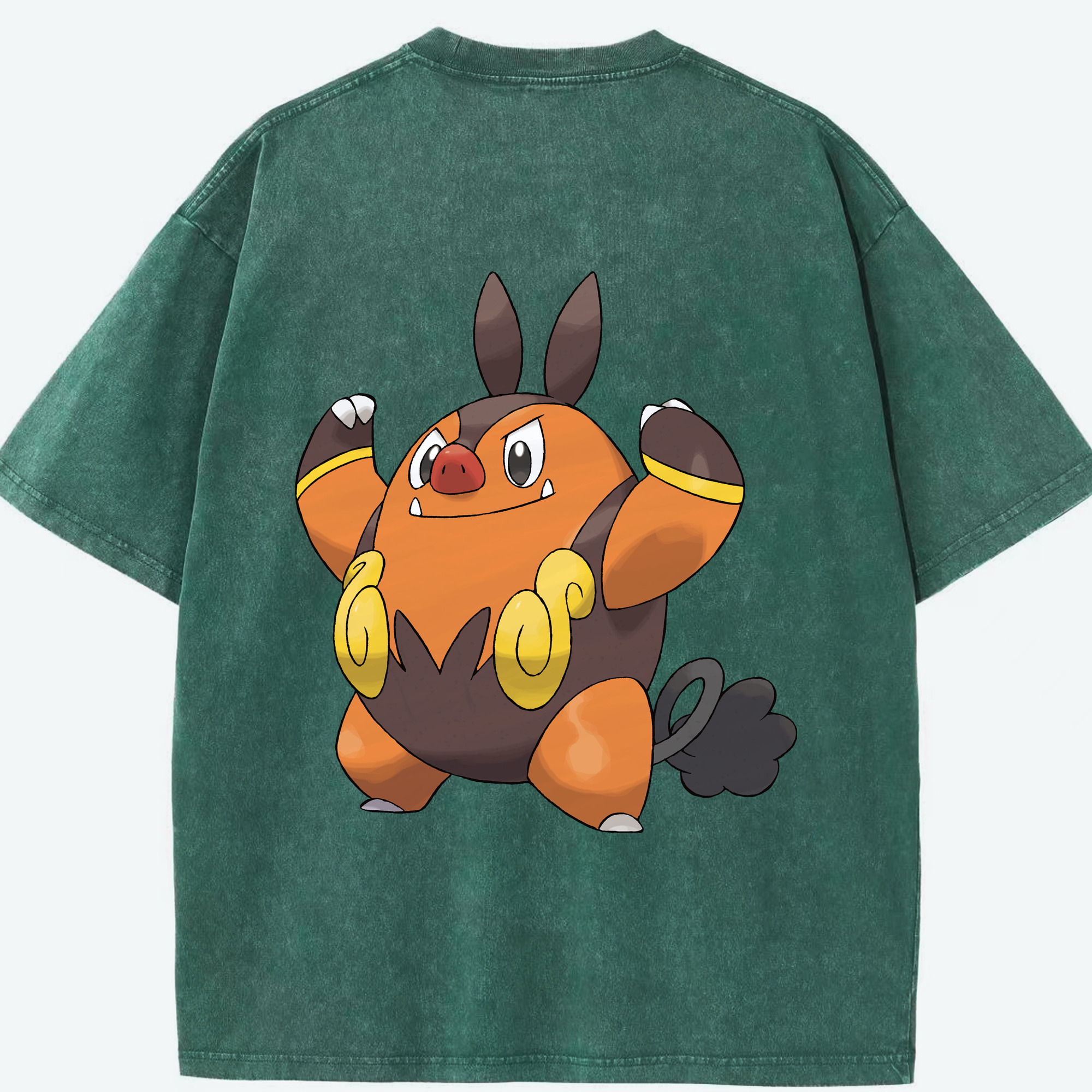 （画像用） ポケットモンスター Pokémon 綿100% ヴィンテージ風 半袖Tシャツ（背面プリント）